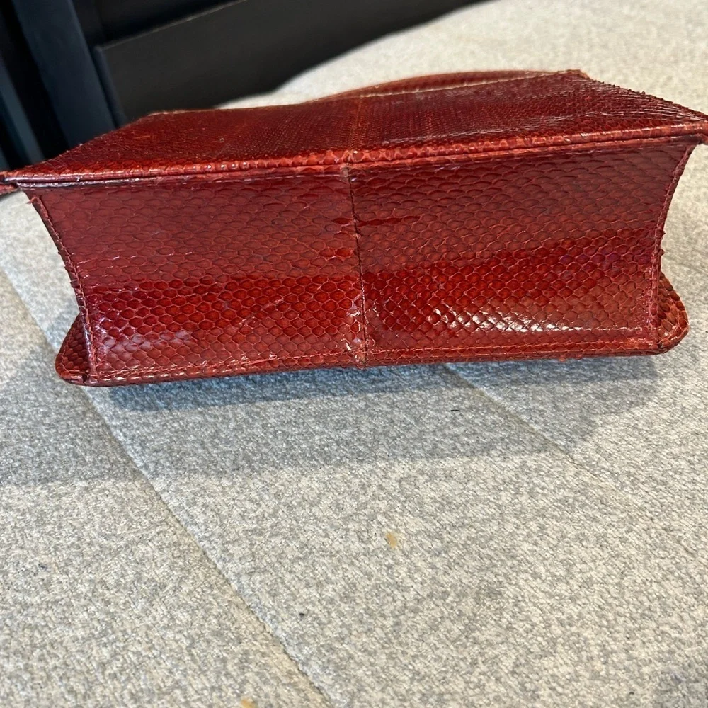 Rare Vintage Red Snakeskin Women's Bag